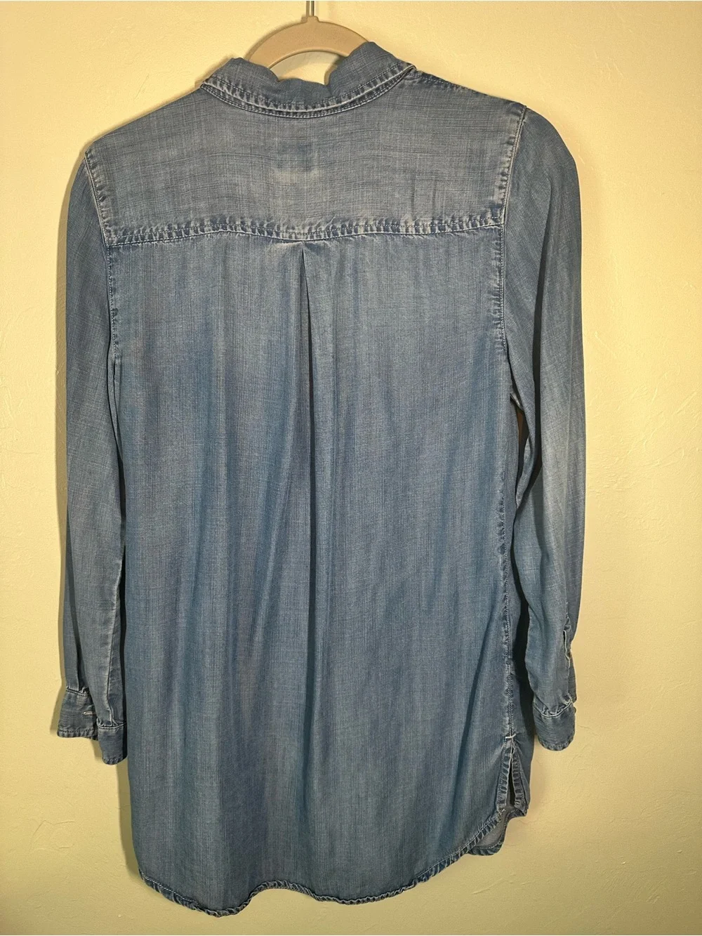 Chico's Washed Denim Button-Up Shirt